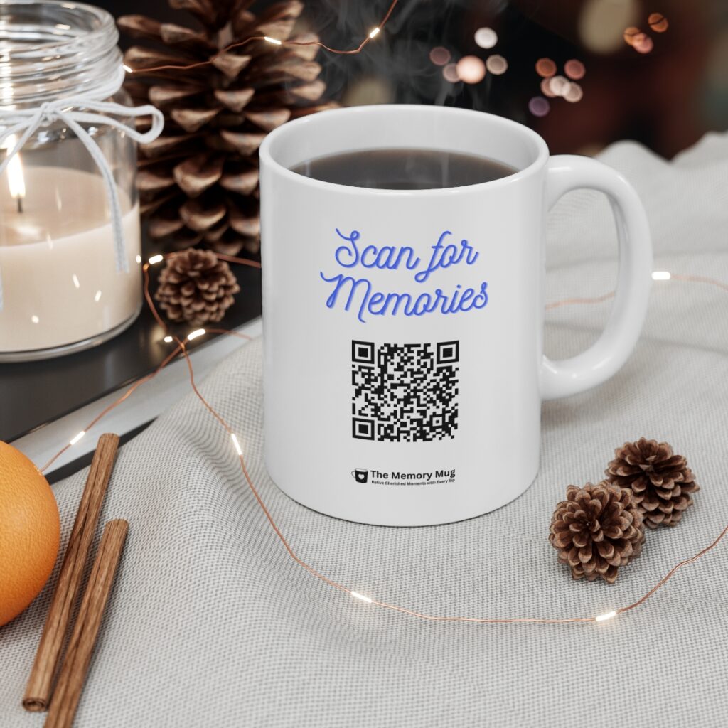 Scan for Memories White Ceramic Memory Mug